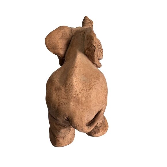 Handcrafted Terracotta Elephant Figurine 5"x3" - Picture 4 of 7